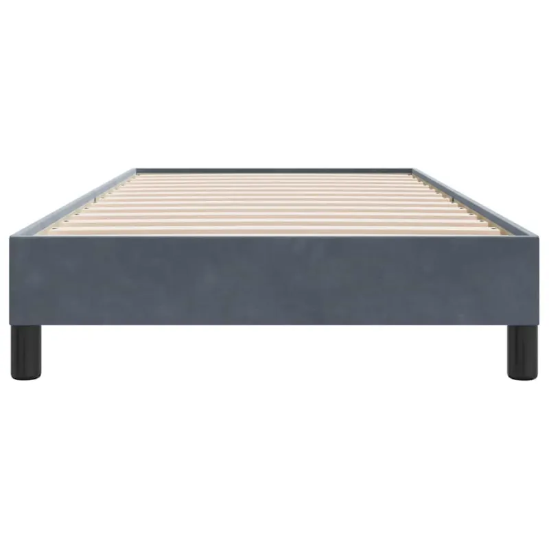 Lovos rėmas be čiužinio Tamsiai pilka 80x210 cm aksomas