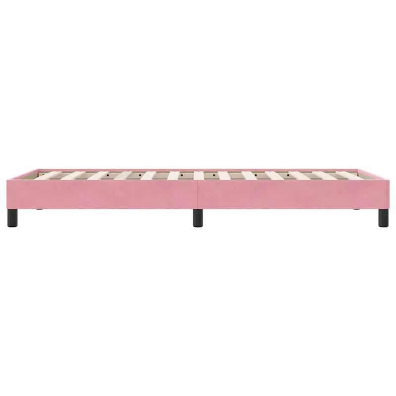 Lovos rėmas be čiužinio Rožinis 80x210 cm aksomas