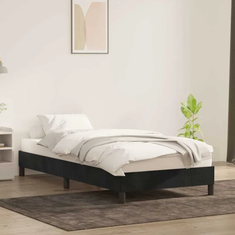 Lovos rėmas be čiužinio Juodas 90x210 cm aksomas