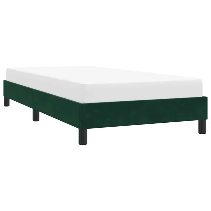 Lovos rėmas be čiužinio Tamsiai žalias 90x210 cm aksomas