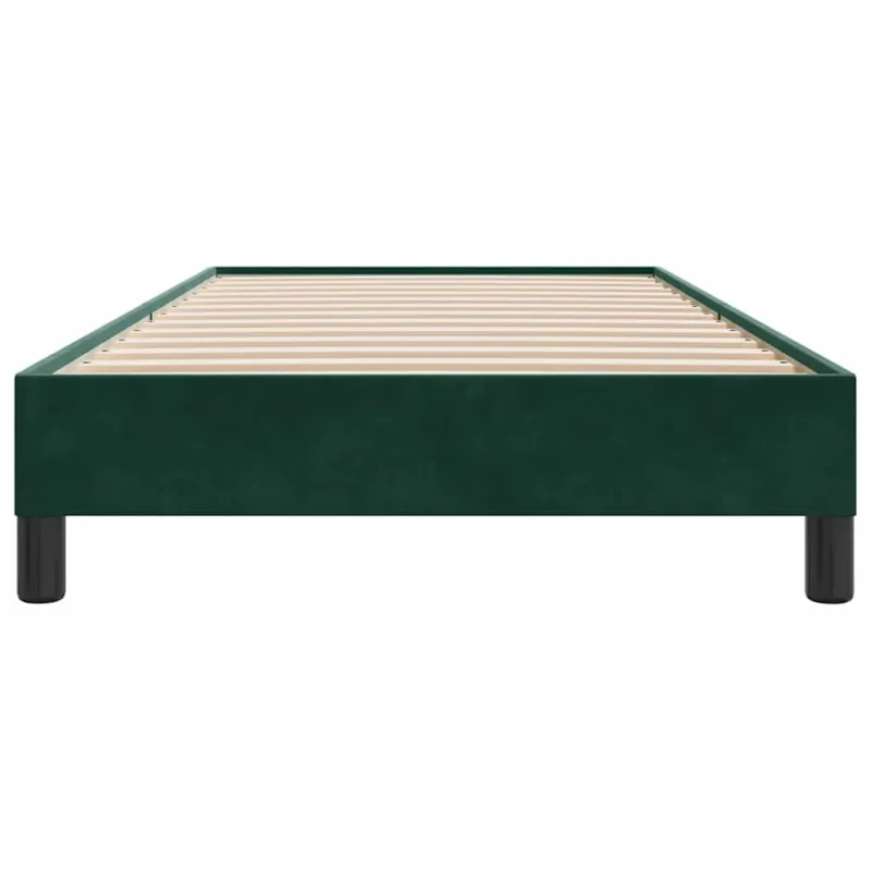 Lovos rėmas be čiužinio Tamsiai žalias 90x210 cm aksomas