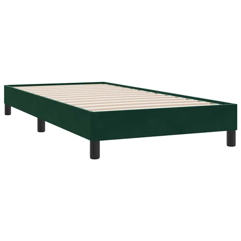 Lovos rėmas be čiužinio Tamsiai žalias 90x210 cm aksomas