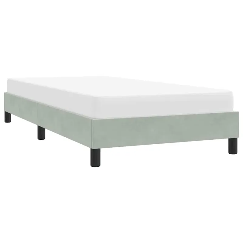 Lovos rėmas be čiužinio Šviesiai pilkas 100x210 cm aksomas
