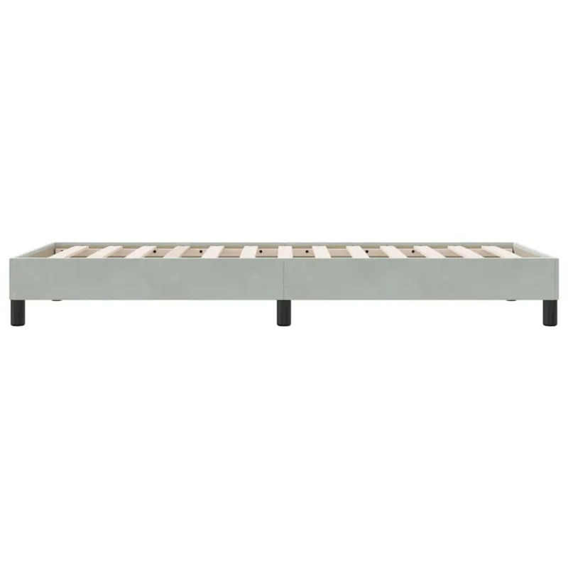 Lovos rėmas be čiužinio Šviesiai pilkas 100x210 cm aksomas