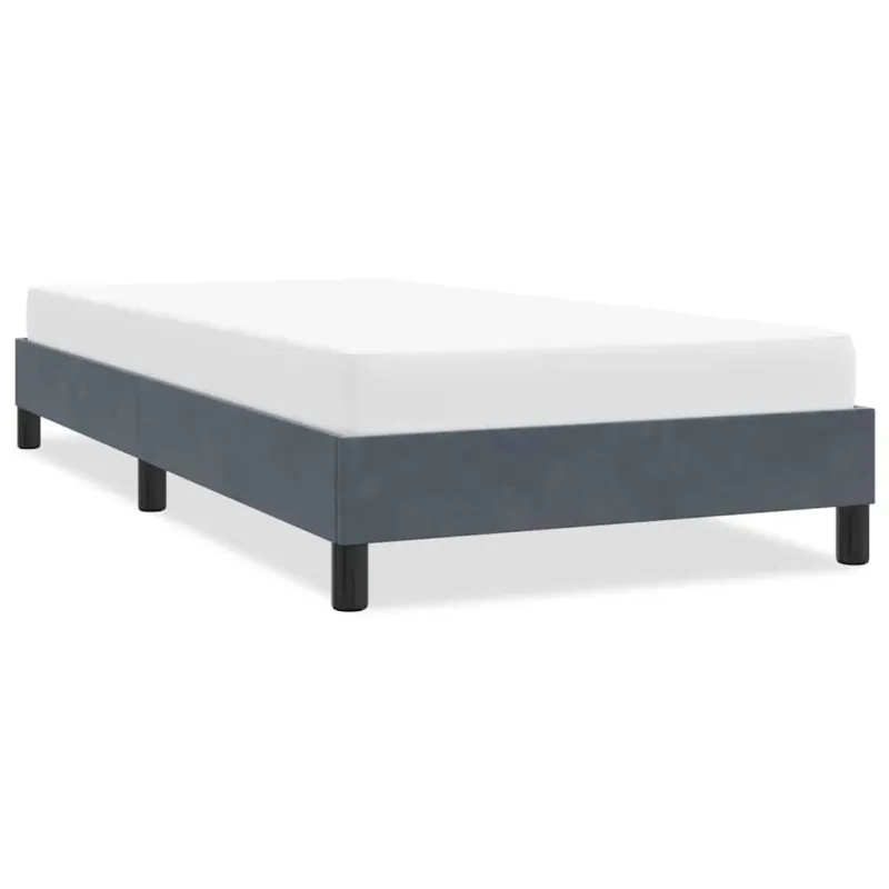 Lovos rėmas be čiužinio Tamsiai pilka 100x210 cm aksomas