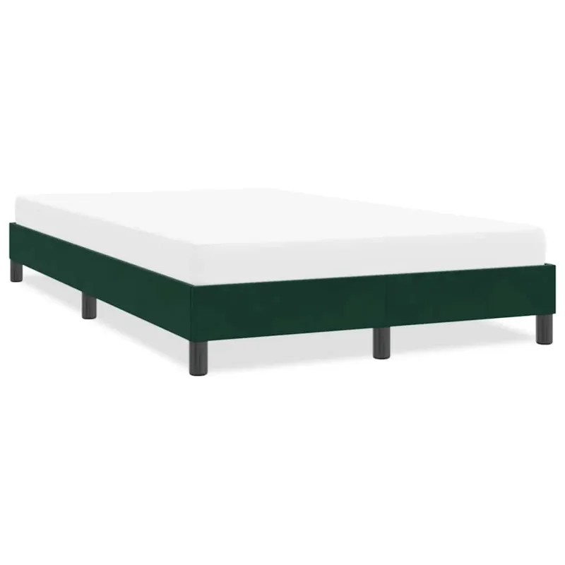 Lovos rėmas be čiužinio Tamsiai žalias 120x210 cm aksomas