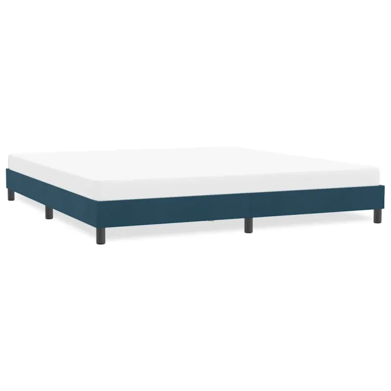 Lovos rėmas be čiužinio Tamsiai mėlynas 180x210 cm aksomas