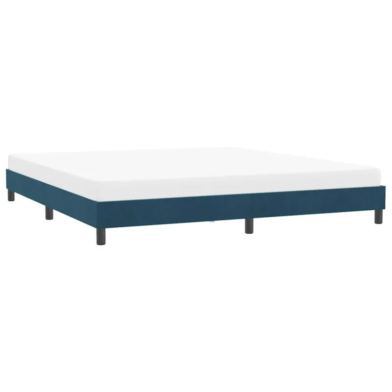 Lovos rėmas be čiužinio Tamsiai mėlynas 180x210 cm aksomas