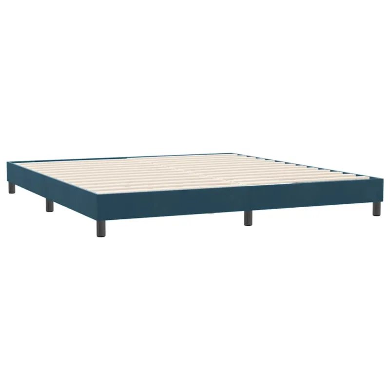 Lovos rėmas be čiužinio Tamsiai mėlynas 180x210 cm aksomas