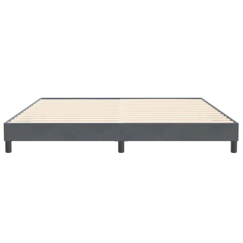 Lovos rėmas be čiužinio Tamsiai pilka 200x210 cm aksomas
