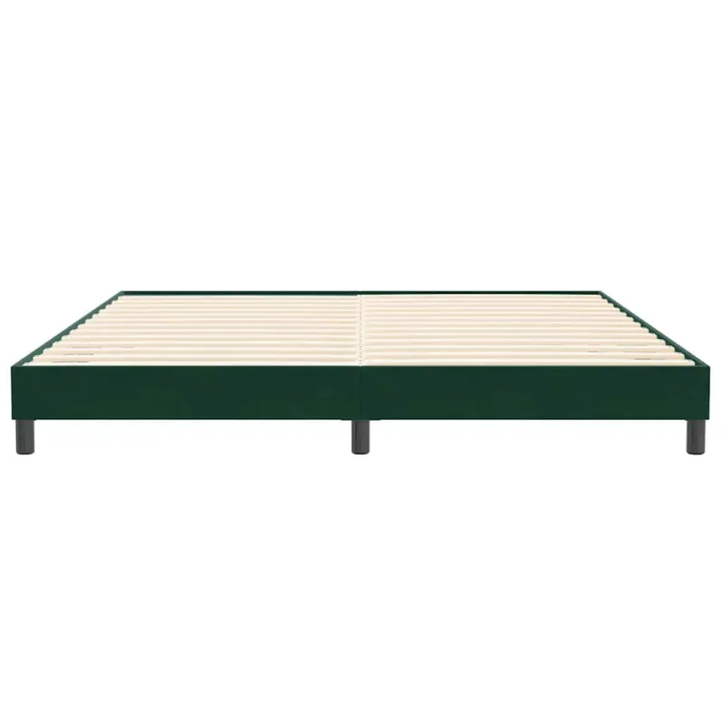 Lovos rėmas be čiužinio Tamsiai žalias 200x210 cm aksomas