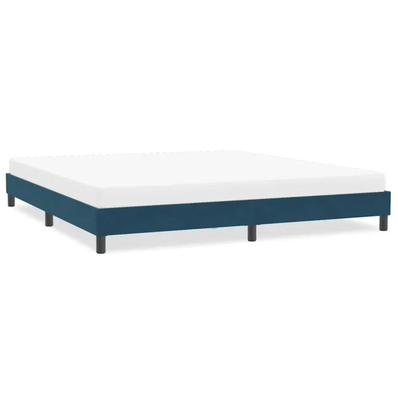 Lovos rėmas be čiužinio Tamsiai mėlynas 200x210 cm aksomas