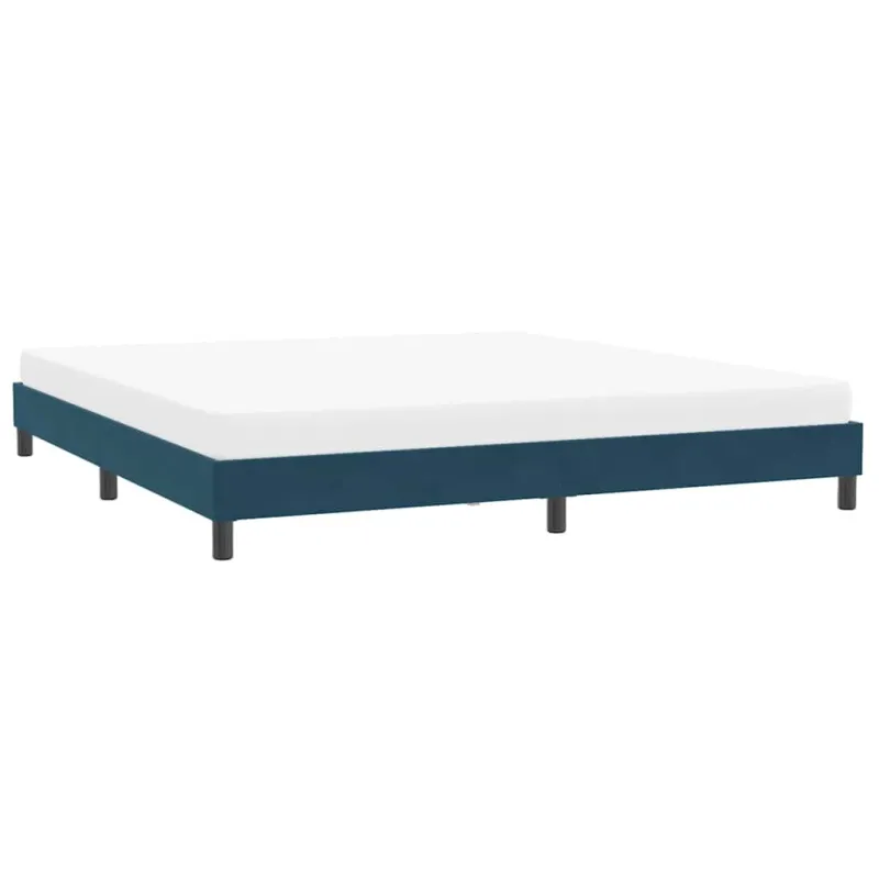 Lovos rėmas be čiužinio Tamsiai mėlynas 200x210 cm aksomas