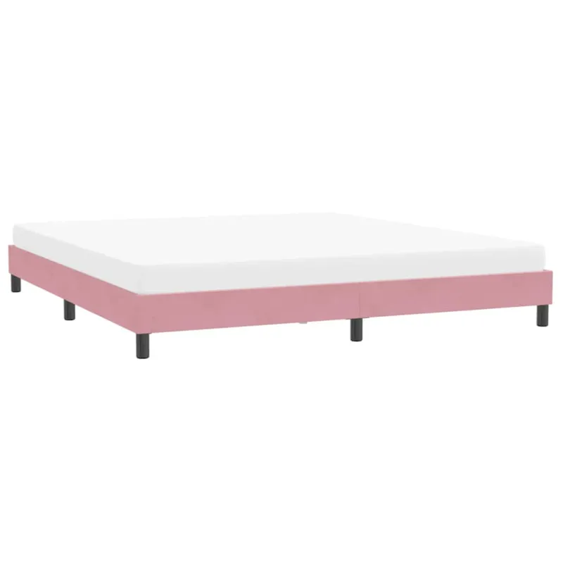 Lovos rėmas be čiužinio Rožinis 200x210 cm aksomas