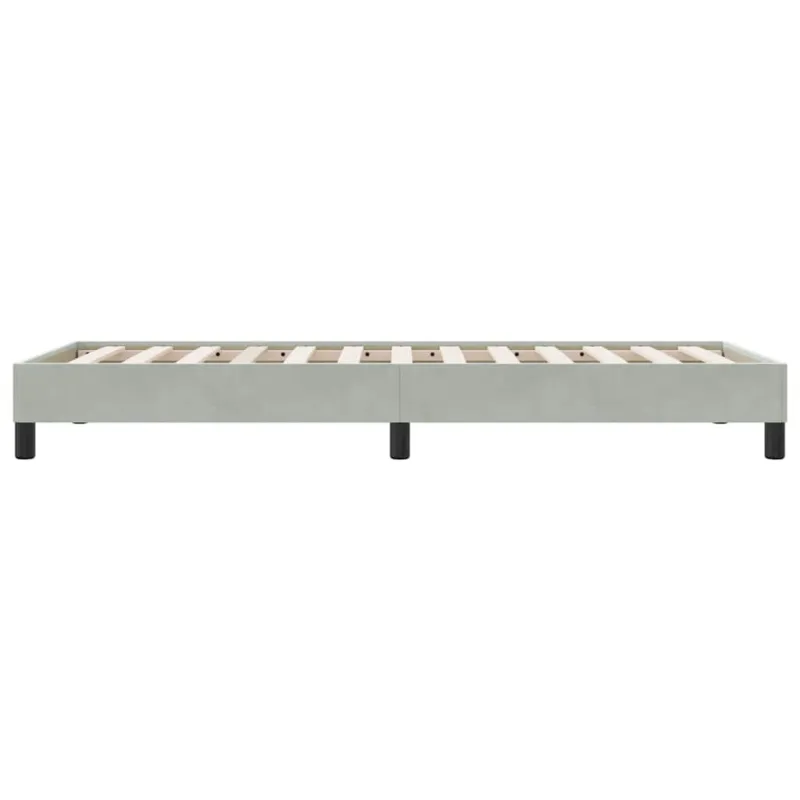Lovos rėmas be čiužinio Šviesiai pilkas 80x220 cm aksomas