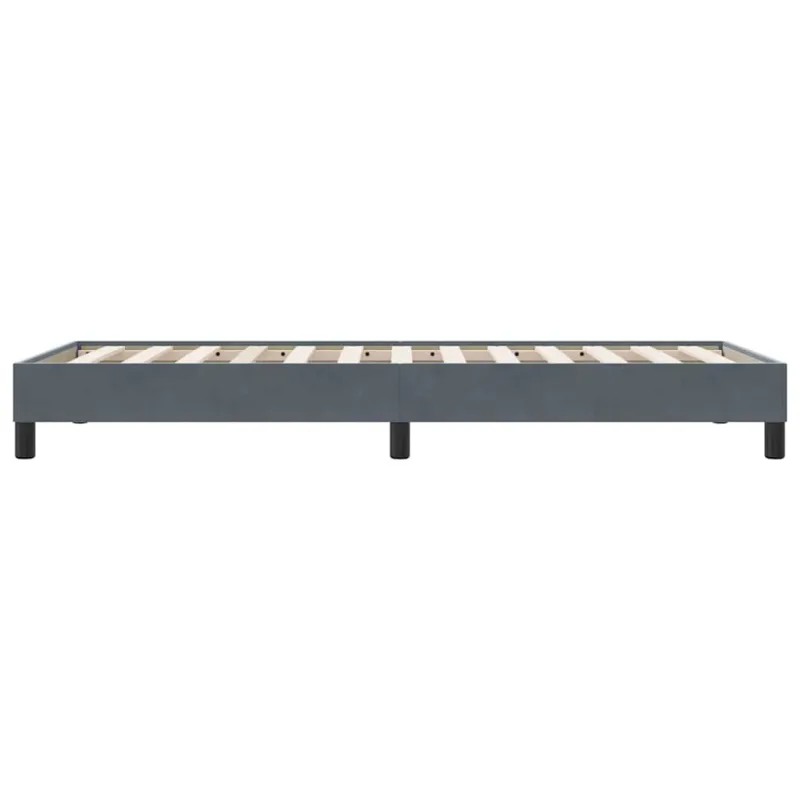 Lovos rėmas be čiužinio Tamsiai pilka 80x220 cm aksomas