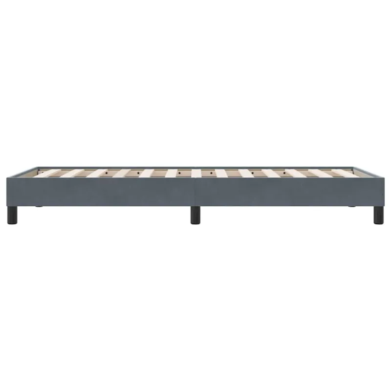 Lovos rėmas be čiužinio Tamsiai pilka 90x220 cm aksomas