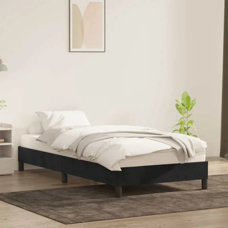 Lovos rėmas be čiužinio Juodas 90x220 cm aksomas