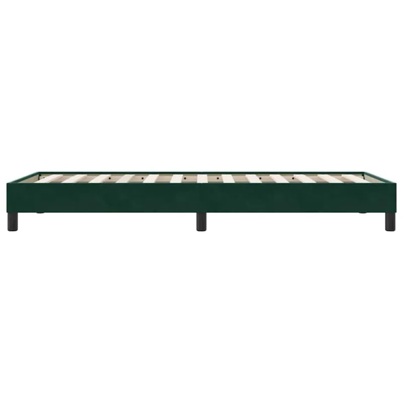 Lovos rėmas be čiužinio Tamsiai žalias 90x220 cm aksomas