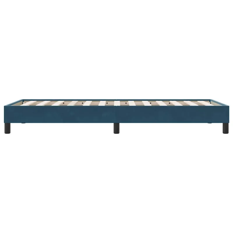 Lovos rėmas be čiužinio Tamsiai mėlynas 90x220 cm aksomas