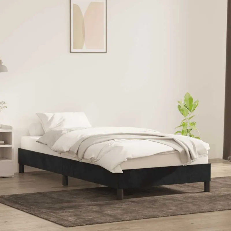 Lovos rėmas be čiužinio Juodas 100x220 cm aksomas