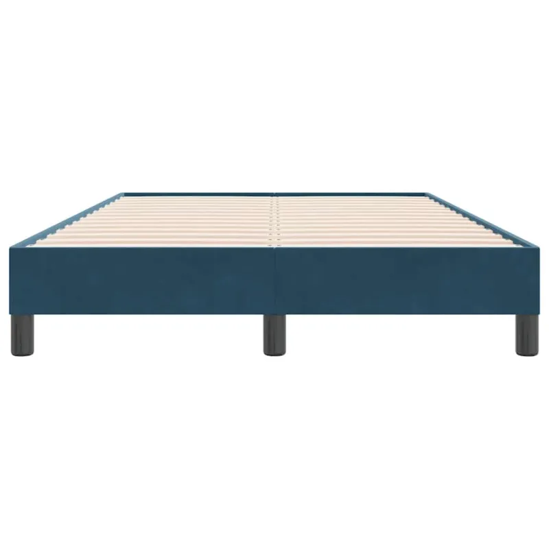 Lovos rėmas be čiužinio Tamsiai mėlynas 120x220 cm aksomas