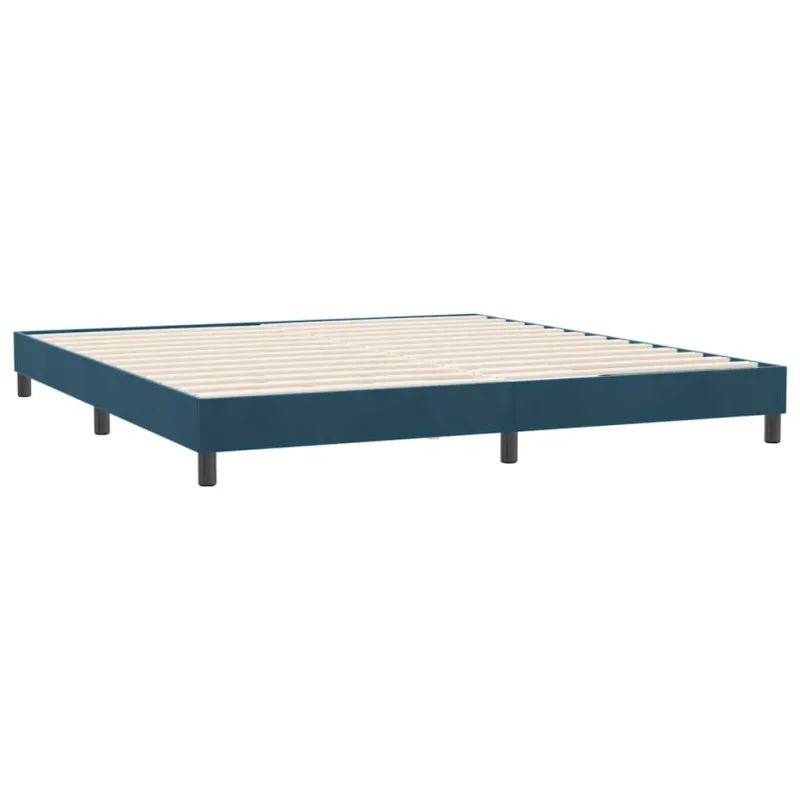 Lovos rėmas be čiužinio Tamsiai mėlynas 180x220 cm aksomas