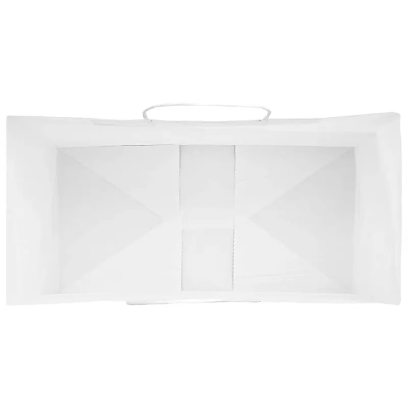 Popieriniai maišeliai 250vnt. su rankenomis, baltas, 21x11x36cm
