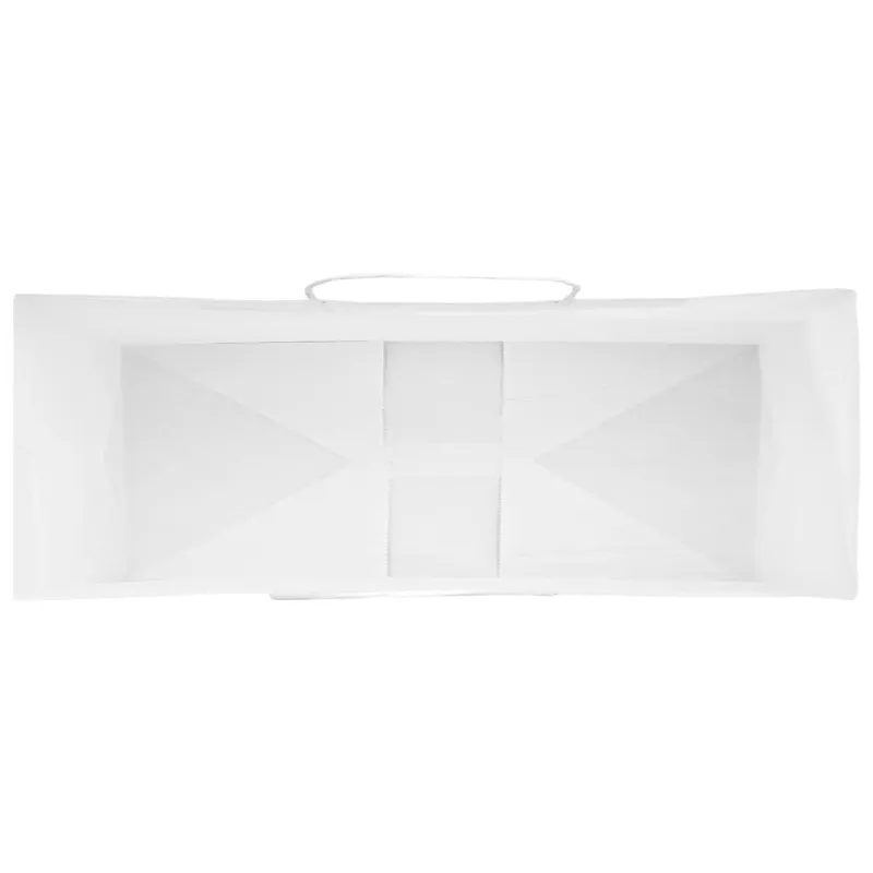 Popieriniai maišeliai 250vnt. su rankenomis, baltas, 45x17x48cm