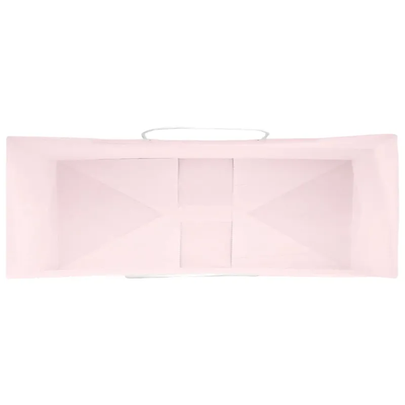 Popieriniai maišeliai 250vnt. su rankenomis, rožinis 45x17x48cm