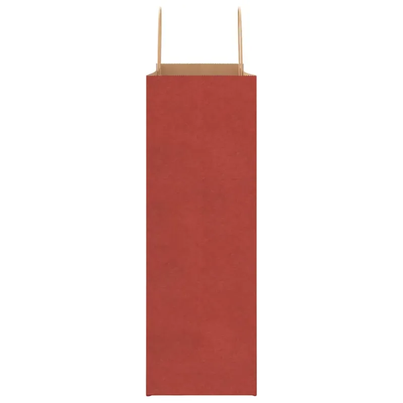 Popieriniai maišeliai 250vnt. su rankenomis raudonos 45x17x48cm