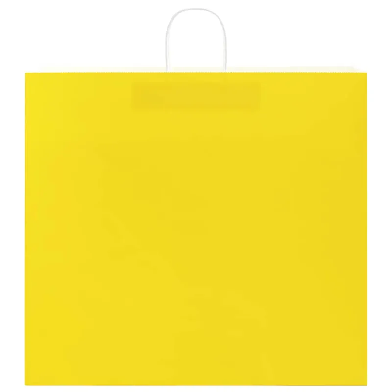 Popieriniai maišeliai 50vnt. su rankenomis, geltonos 54x15x49cm