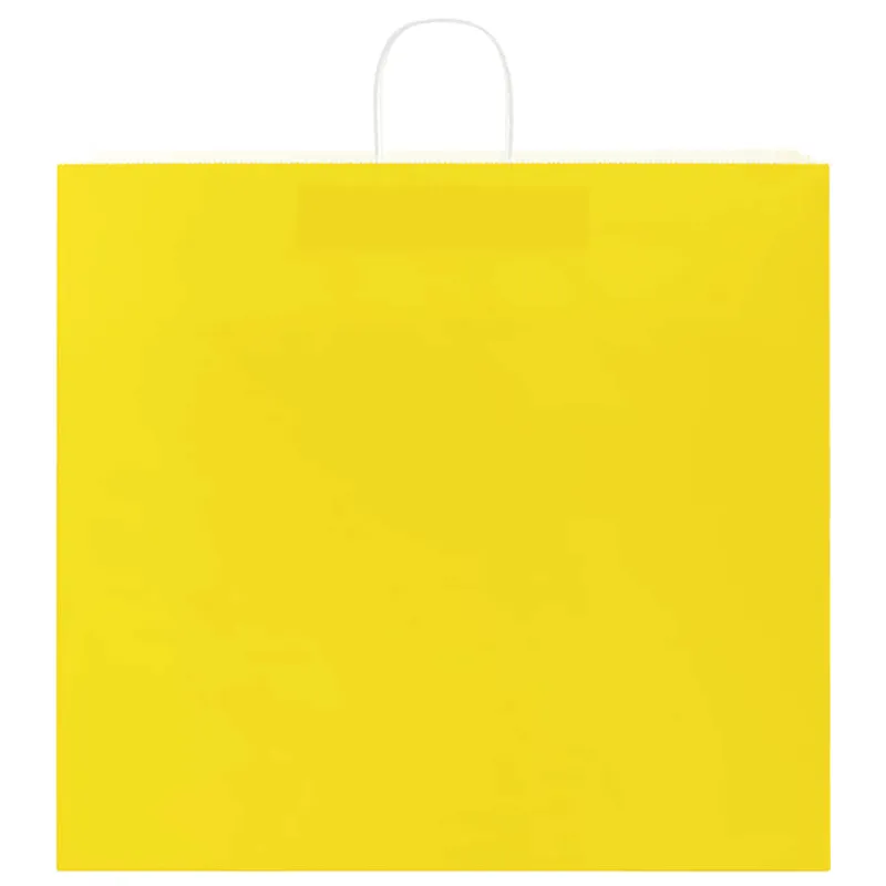 Popieriniai maišeliai 250vnt. su rankenomis geltonos 54x15x49cm
