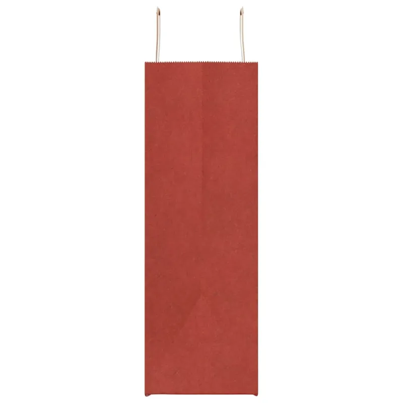 Popieriniai maišeliai 250vnt. su rankenomis raudonos 54x15x49cm