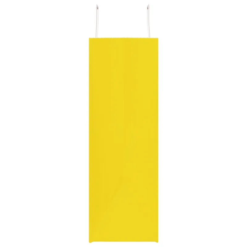 Popieriniai maišeliai 250vnt. su rankenomis geltonos 54x15x49cm