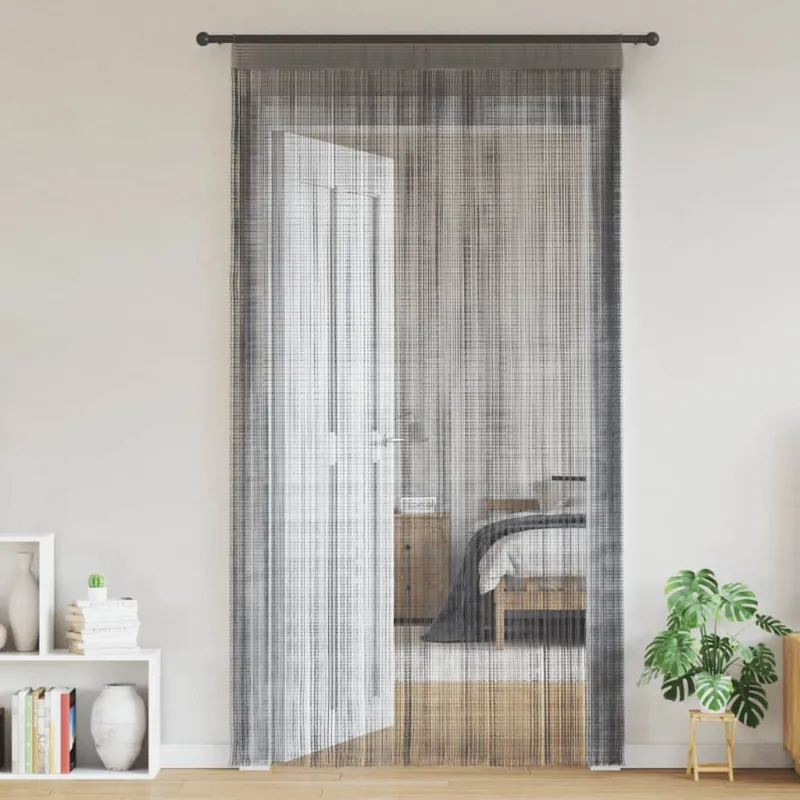 Virvelinės užuolaidos, 2 vnt., antracito spalvos, 100x250 cm