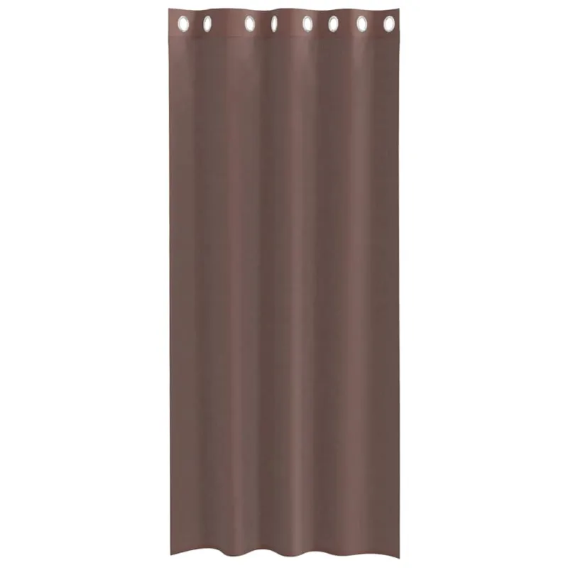 Voile užuolaidos su įvorėmis, 2vnt., rudos spalvos, 140x245cm