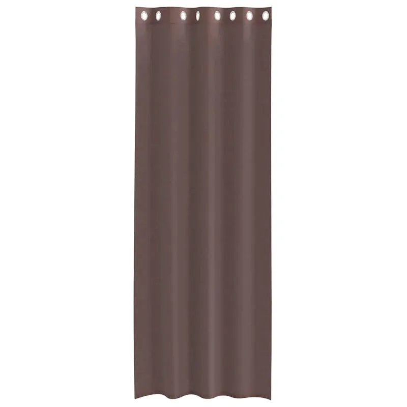 Voile užuolaidos su įvorėmis, 2vnt., rudos spalvos, 140x260cm