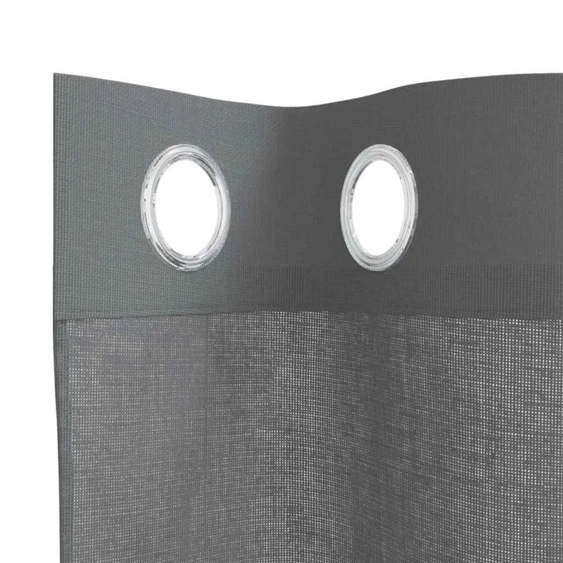 Voile užuolaidos su įvorėmis, 2vnt., tamsiai pilkas, 140x140cm