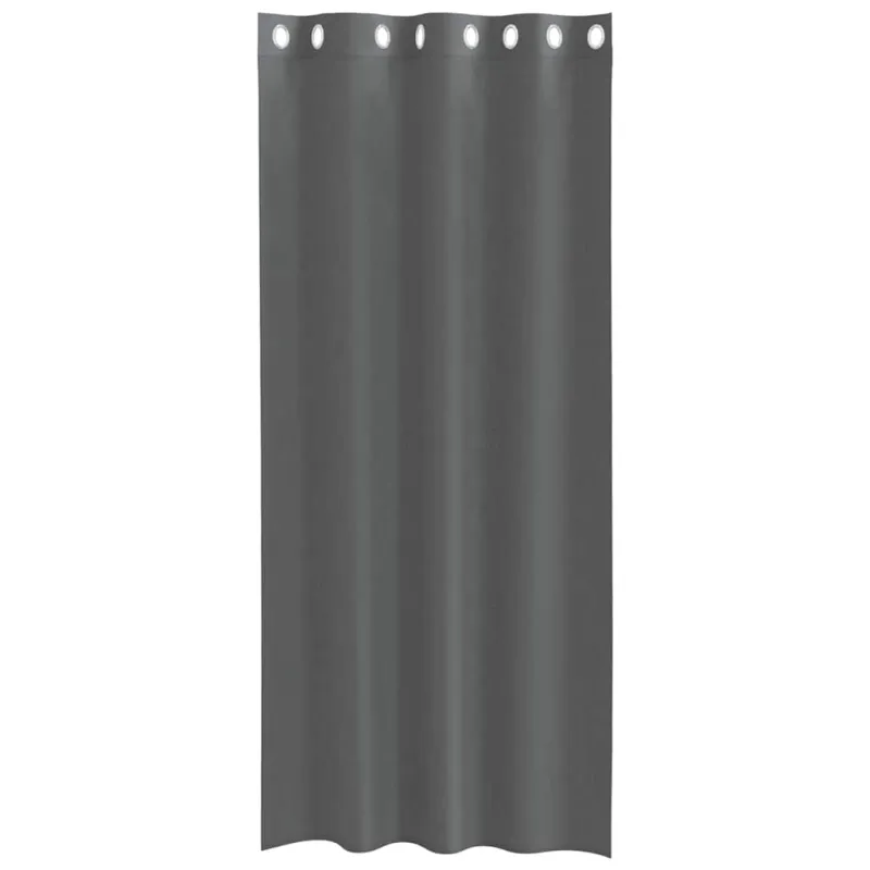 Voile užuolaidos su įvorėmis, 2vnt., tamsiai pilkas, 140x225cm