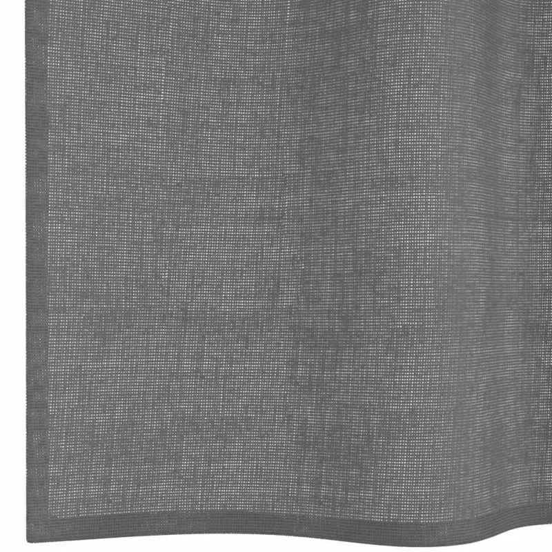 Voile užuolaidos su įvorėmis, 2vnt., tamsiai pilkas, 140x225cm