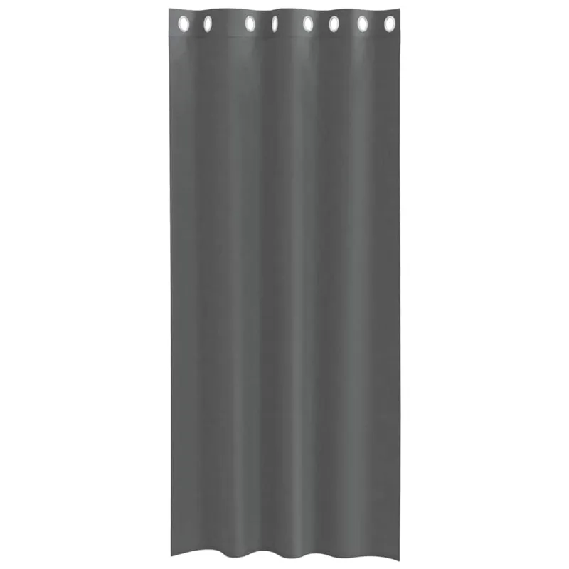 Voile užuolaidos su įvorėmis, 2vnt., tamsiai pilkas, 140x245cm