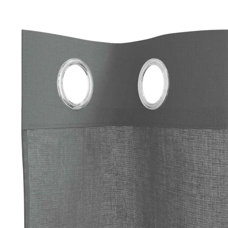 Voile užuolaidos su įvorėmis, 2vnt., tamsiai pilkas, 140x300cm