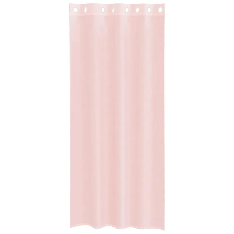 Voile užuolaidos su įvorėmis, 2vnt., šviesiai rožinė, 140x225cm