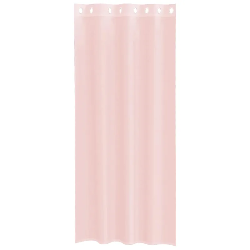 Voile užuolaidos su įvorėmis, 2vnt., šviesiai rožinė, 140x245cm