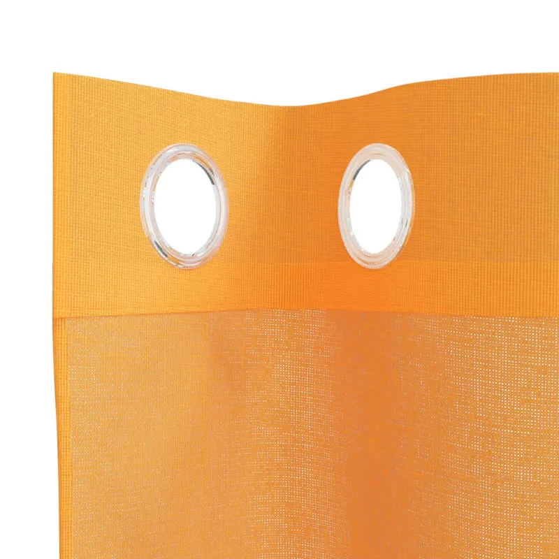 Voile užuolaidos su įvorėmis, 2vnt., oranžinis, 140x245cm