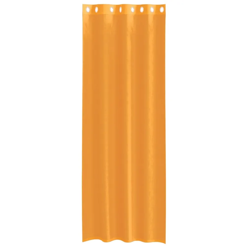 Voile užuolaidos su įvorėmis, 2vnt., oranžinis, 140x300cm