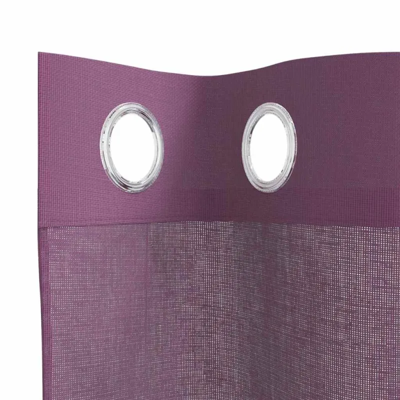 Voile užuolaidos su įvorėmis, 2vnt., violetinės sp., 140x175cm