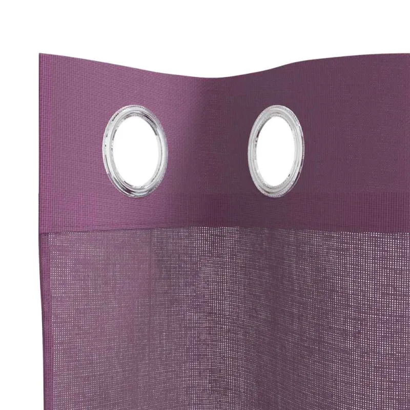 Voile užuolaidos su įvorėmis, 2vnt., violetinės sp., 140x260cm