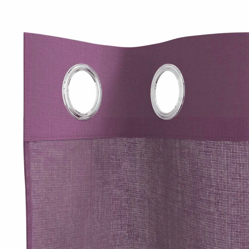 Voile užuolaidos su įvorėmis, 2vnt., violetinės sp., 140x300cm